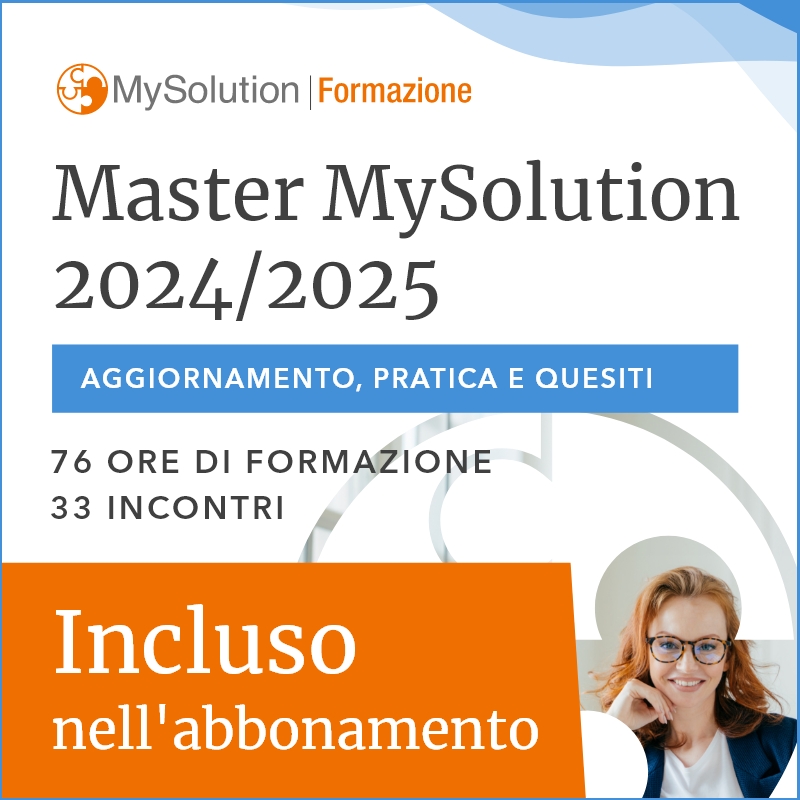 Master MySolution 2024/2025, incluso nell'Abbonamento