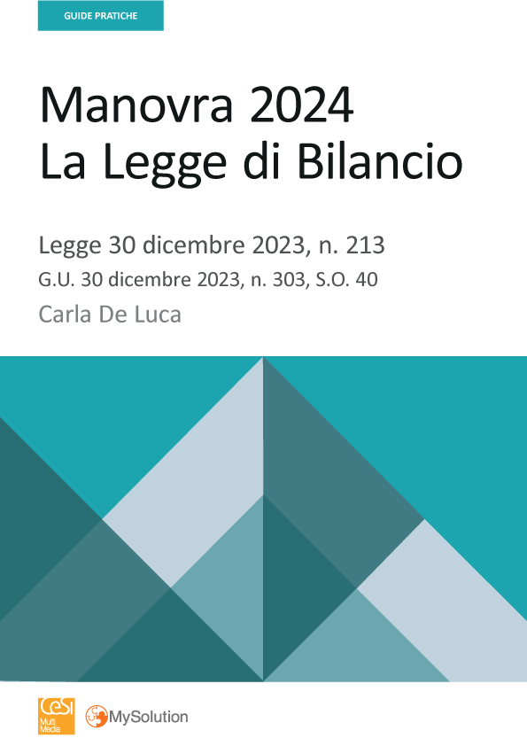 Manovra 2024 - La Legge di Bilancio